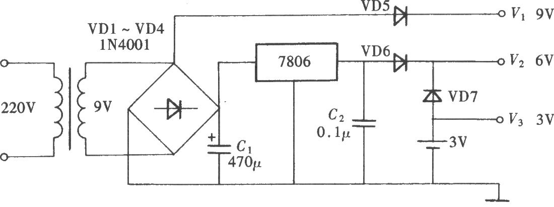 数字式电子钟电路(CD4017、CD4518、CD4511)