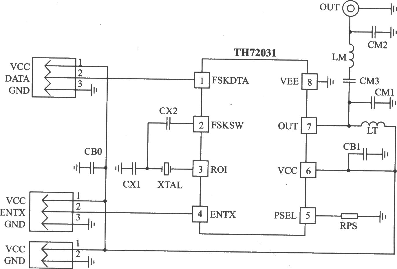 TH72031 FSK 915/868 MHz发射器