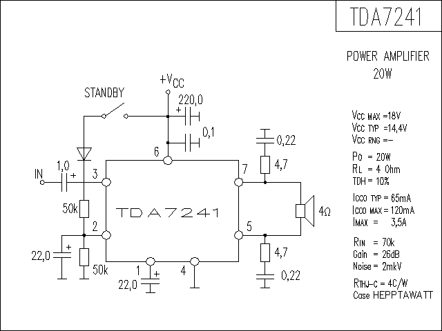 TDA7241功放电路