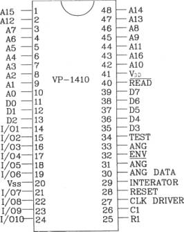 语音合成芯片VP-1410连成512K位的EPROM应用电路图