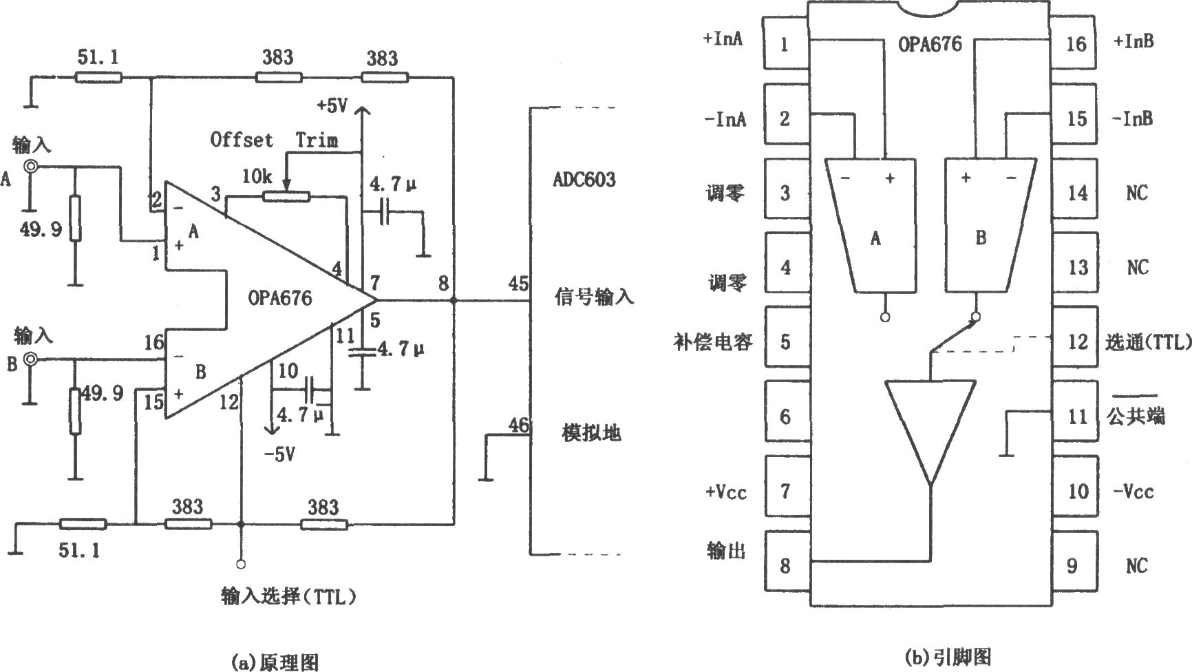 OPA676构成的24dB两路传输缓冲放大器