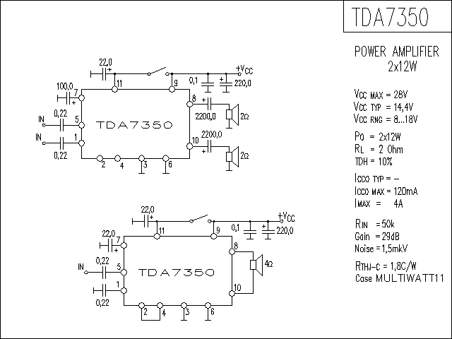 TDA7350功放电路