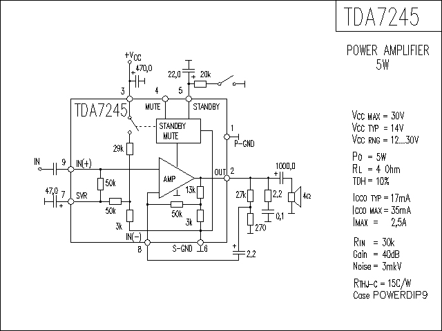 TDA7245功放电路