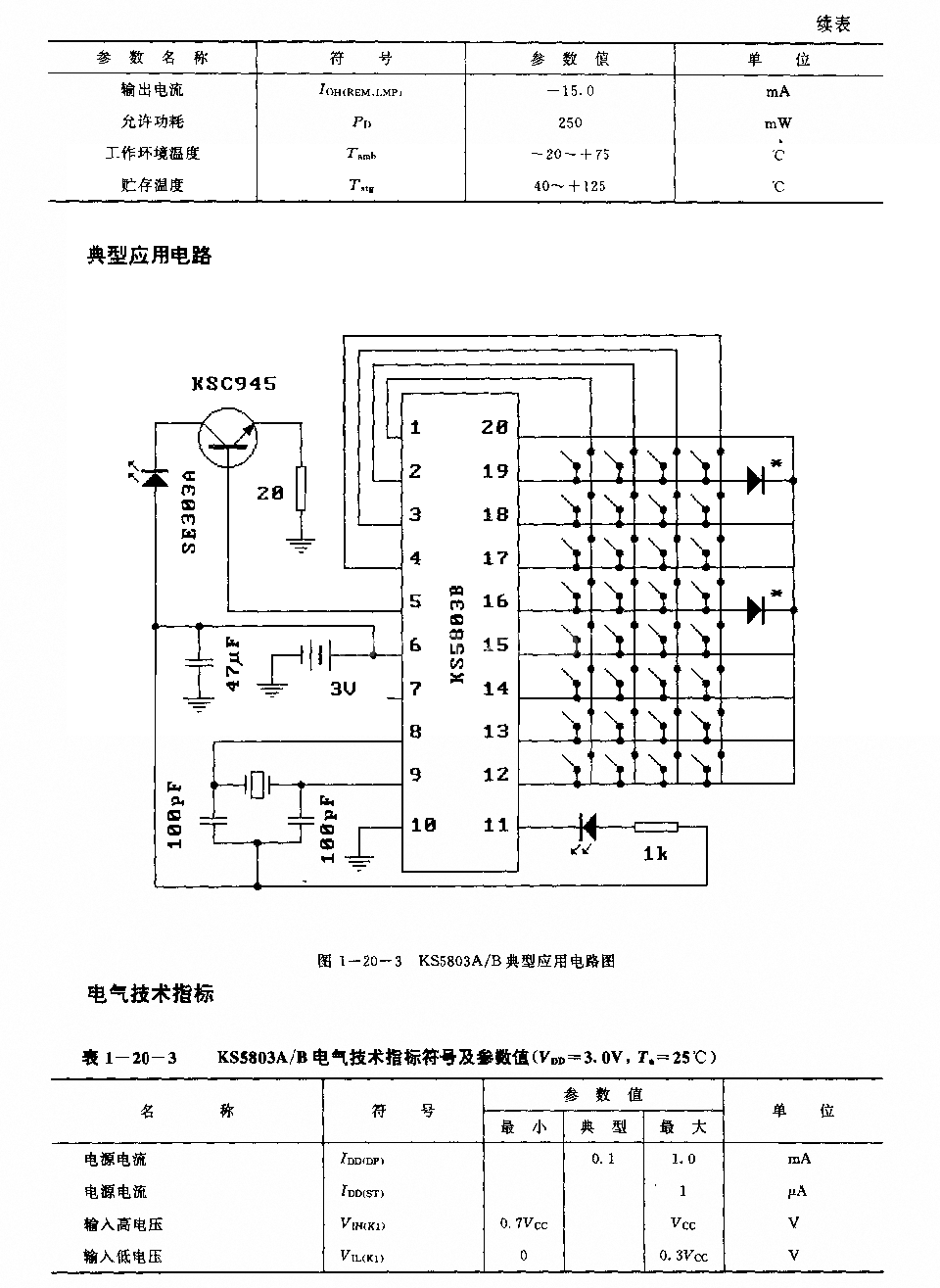 KS5803A／B(录音机、电视机、录像机和玩具)红外线遥控发射电路