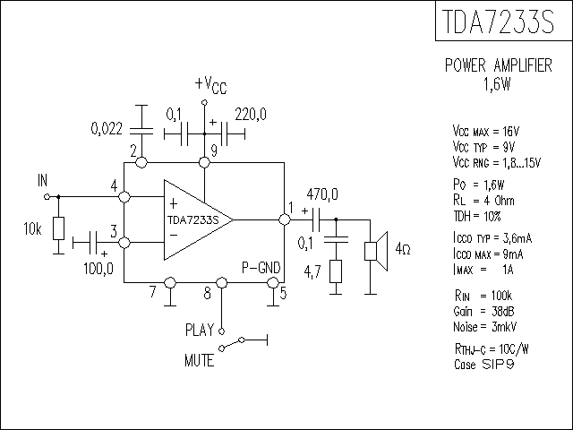 TDA7233S功放电路