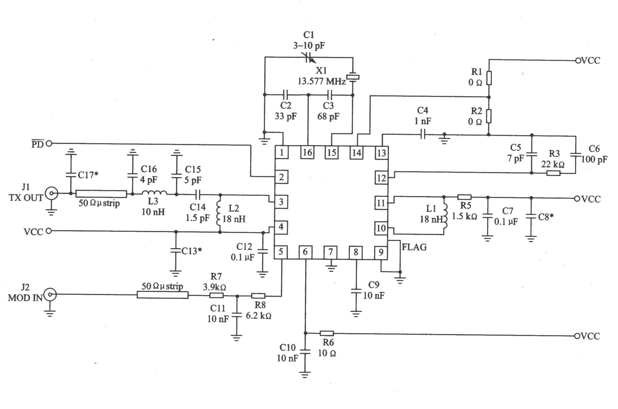 RF2514 AM/ASK/OOK 915/868 MHz发射器