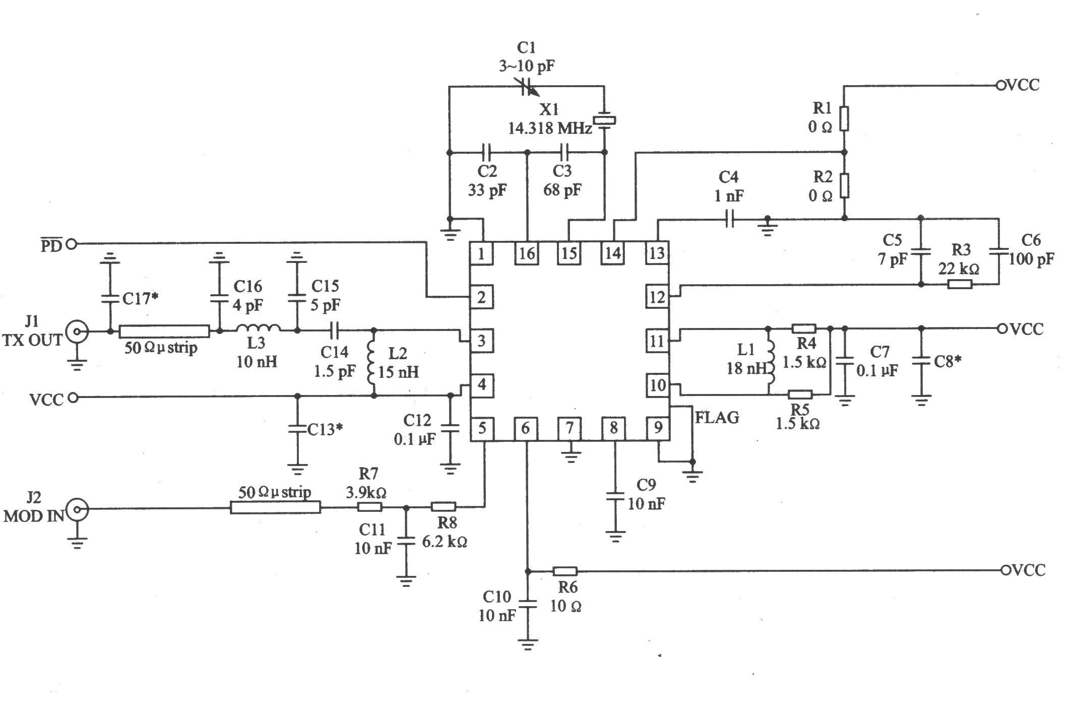 RF2514 AM/ASK/OOK 915/868 MHz发射器