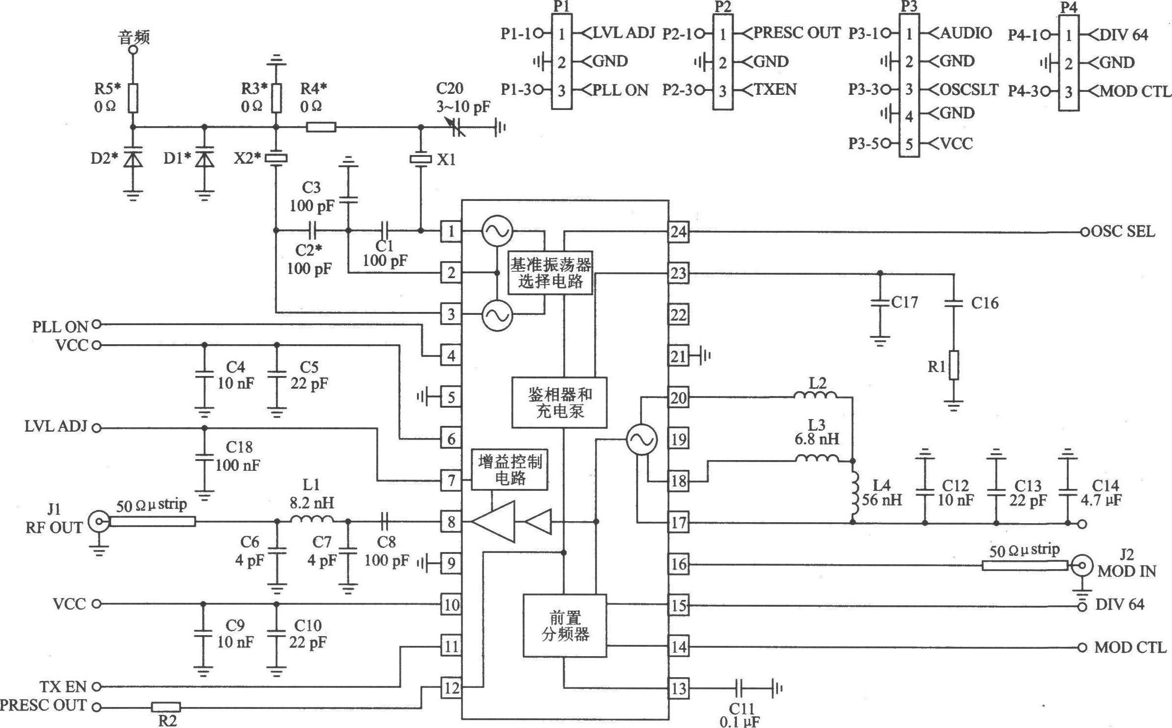 RF2513 FM/FSK 915/868/433 MHz发射器