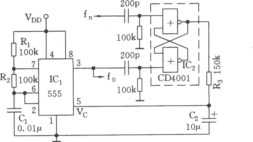 时钟同步的振荡器电路