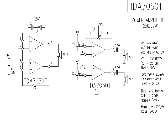 TDA7050T功放电路