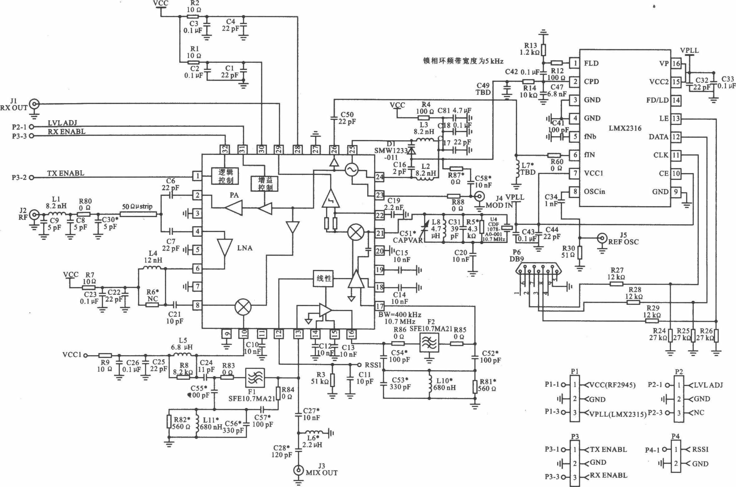 RF2915/RF2945 FSK/ASK/ OOK 915/868／433 MHz收发器