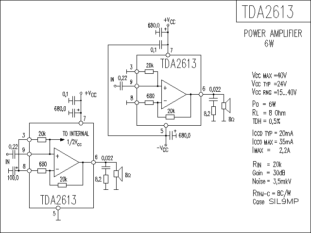 TDA2613功放电路