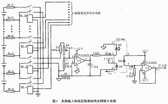 多路输入和信号调理电路如图
