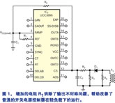 将 UCC3895 用于峰值电流模式控制电路的部分图解