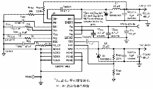 输出15V及3.3V的应用电路 