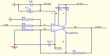 TLC2652典型正相放大电路 