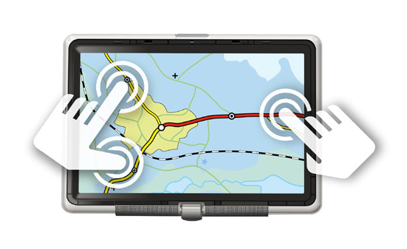 图 3：可以识别手指位置的多点触摸屏