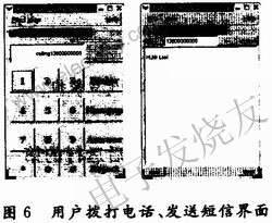 拨打电话、发送短信的界面 www.elecfans.com