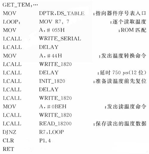 子程序主要代码
