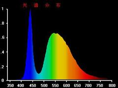 白光LED光谱功率分布