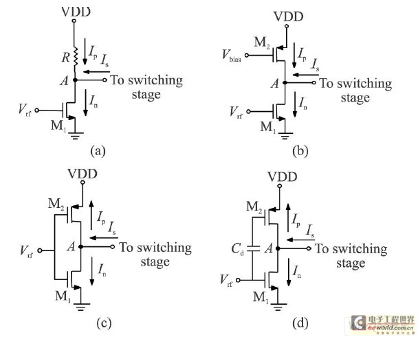 折叠混频器的跨导级几种结构