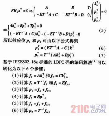 基于IEEE802.16e标准的LDPC编码器设计与实现