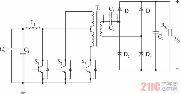 图1 推挽式Boost DC/DC 变换器