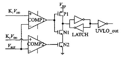 图2 两个比较器实现的欠压锁定电路