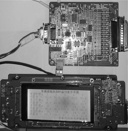 电压监测、实时显示系统实物图