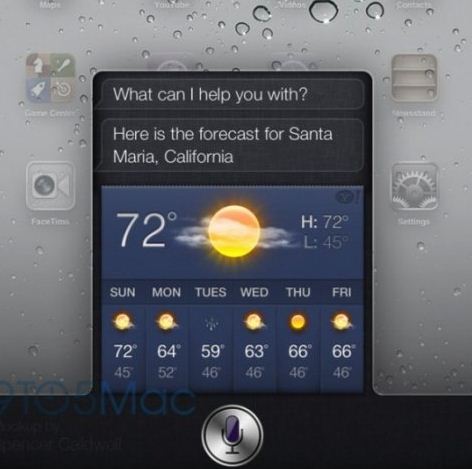 iPad 上的Siri 运行效果图