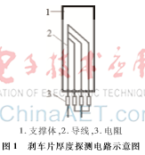 一种探测刹车片厚度的方法