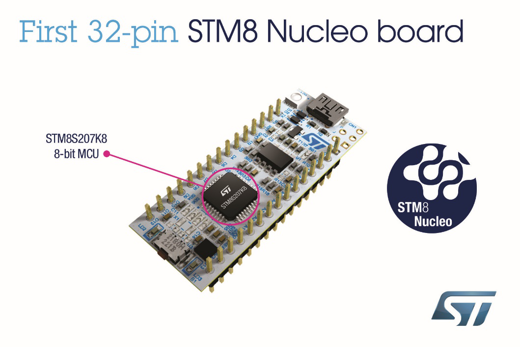 意法半导体推出经济好用的STM8 Nucleo-32开发板