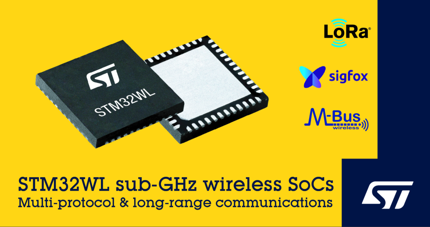 意法半导体推出面向大众市场的 STM32WL LoRa无线系统芯片系列产品