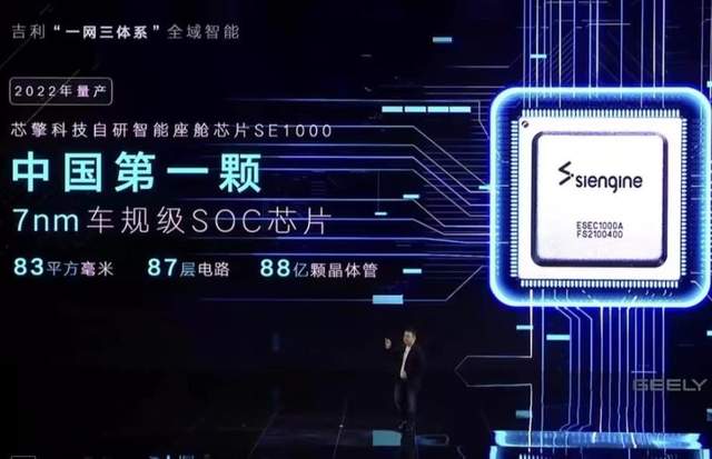 88亿晶体管！吉利发布国内首款7nm汽车芯片，性能不输高通
